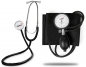 Preview: Pulox Manuelles Blutdruckmessgerät im Set mit Tasche plus Flachkopf-Stethoskop (Aneroid Sphygmomanometer)